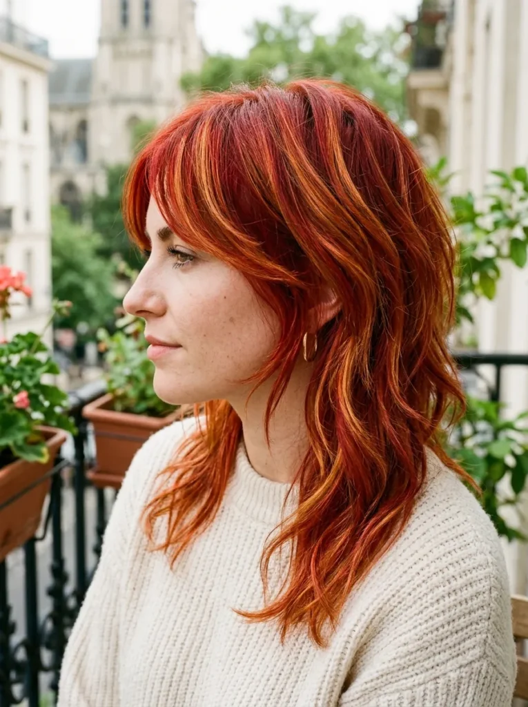 Fiery Highlighted Shag