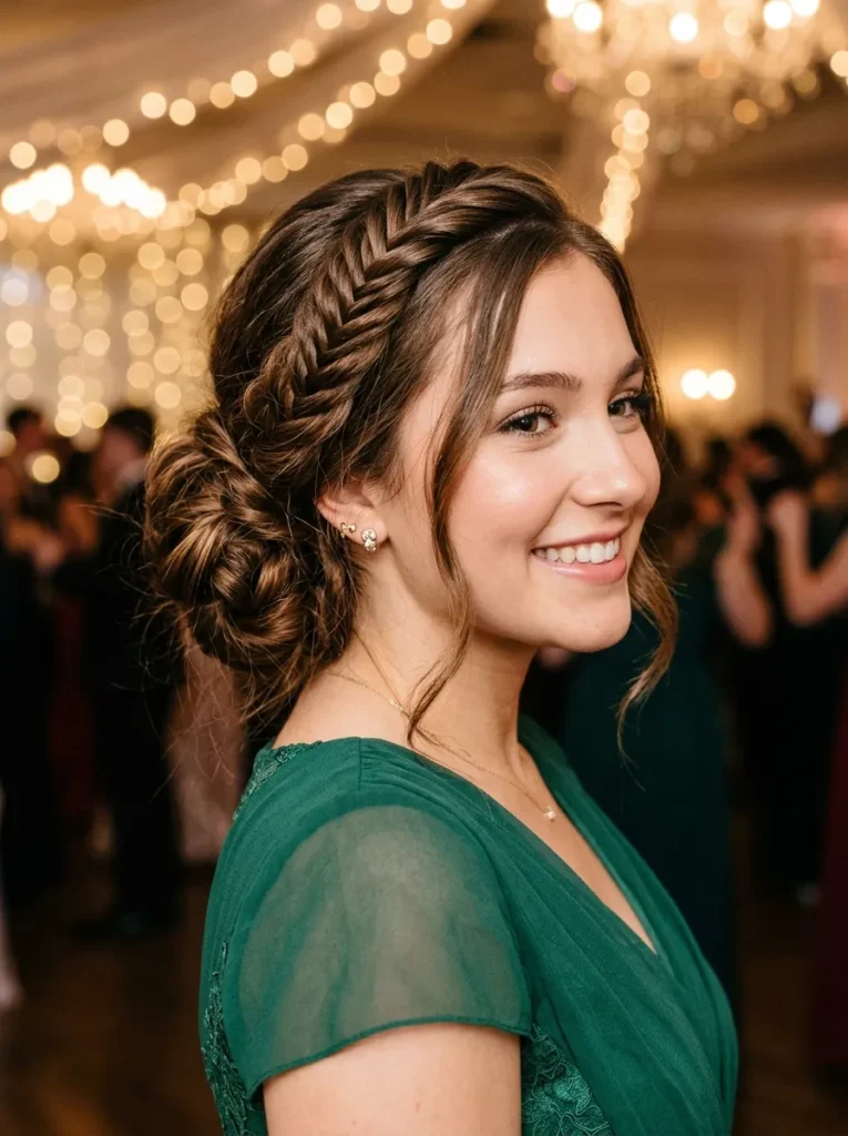 Fishtail Bun Updo