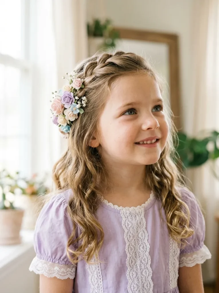 Floral Half Updo