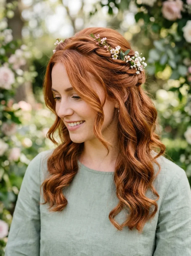 Floral Twist Half Up