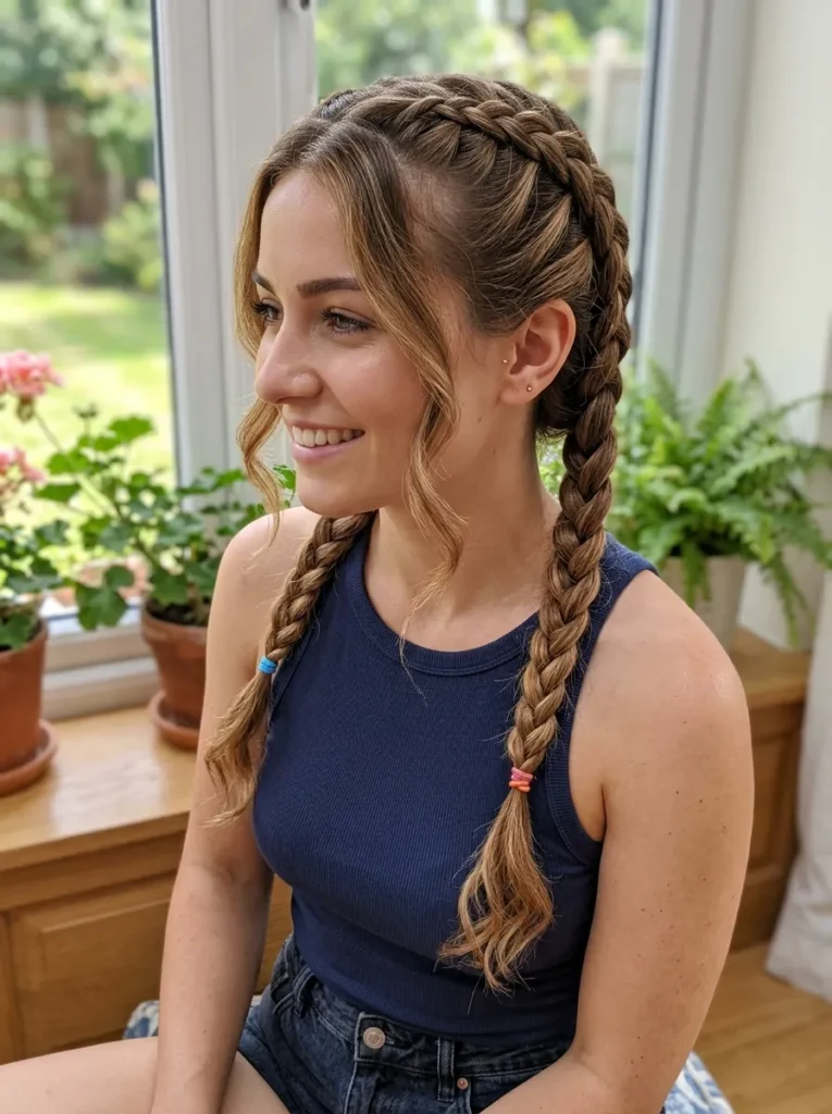 French Braid Pigtails