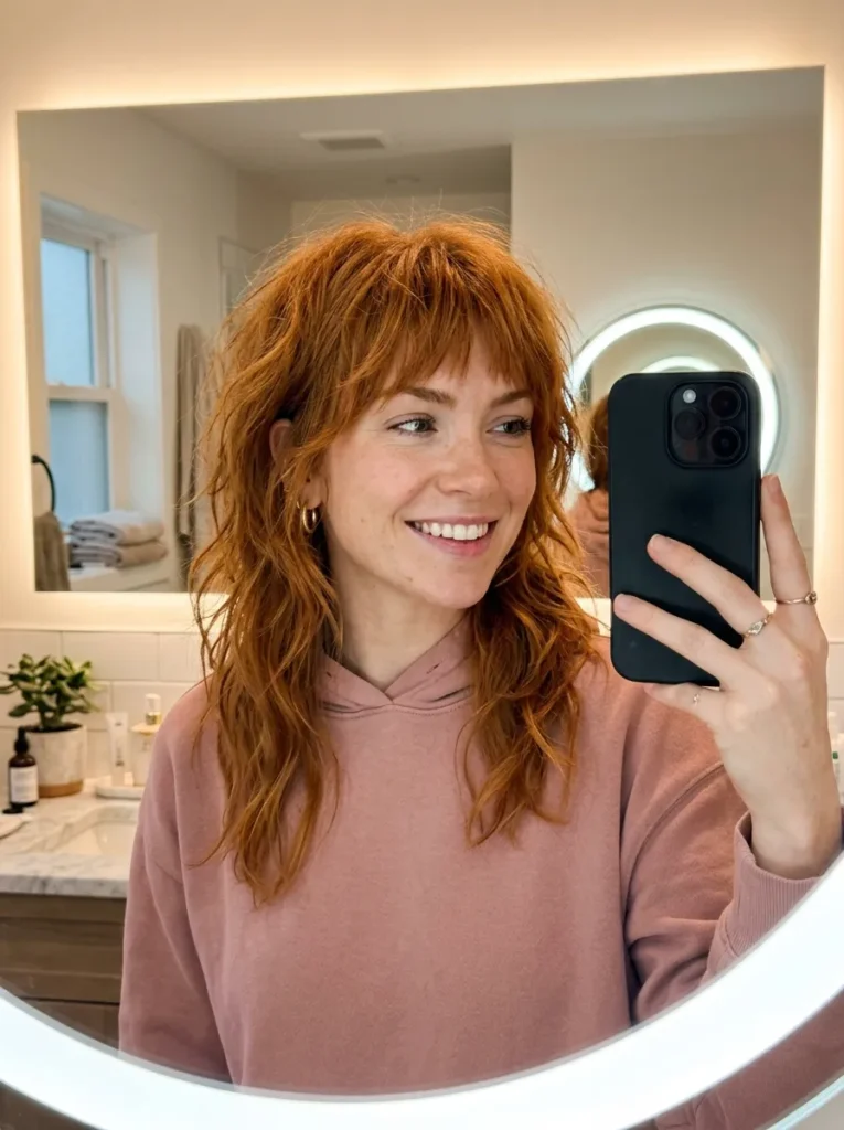 Ginger Wolf Cut Bangs