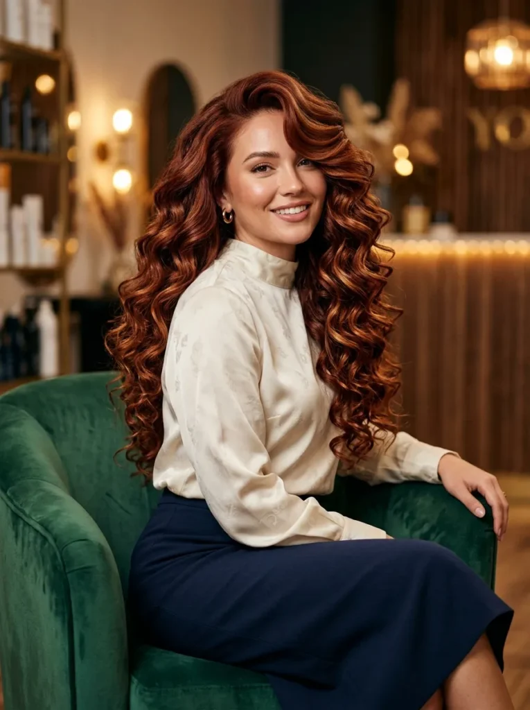 Glamorous Curly Red Weave