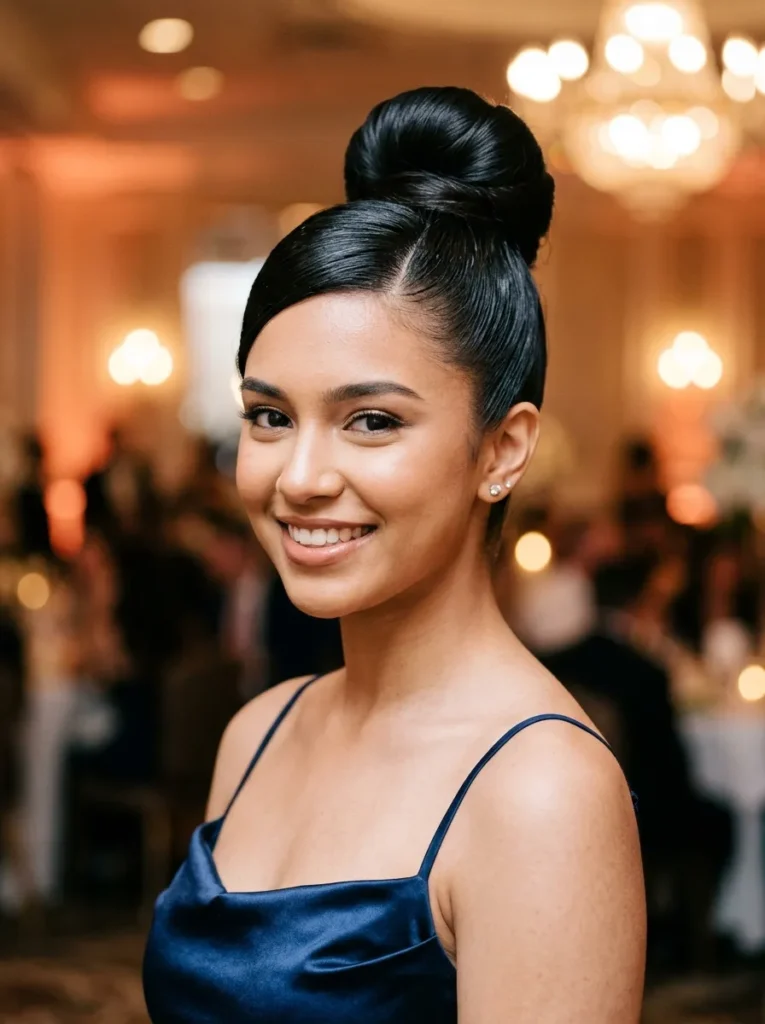 Glamorous Top Knot Updo
