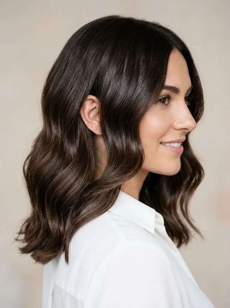 Glossy Lob Waves