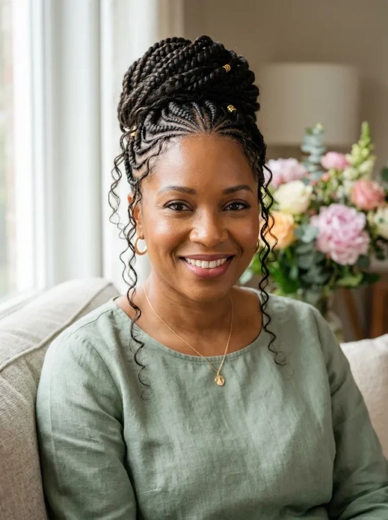 Goddess Braids Updo