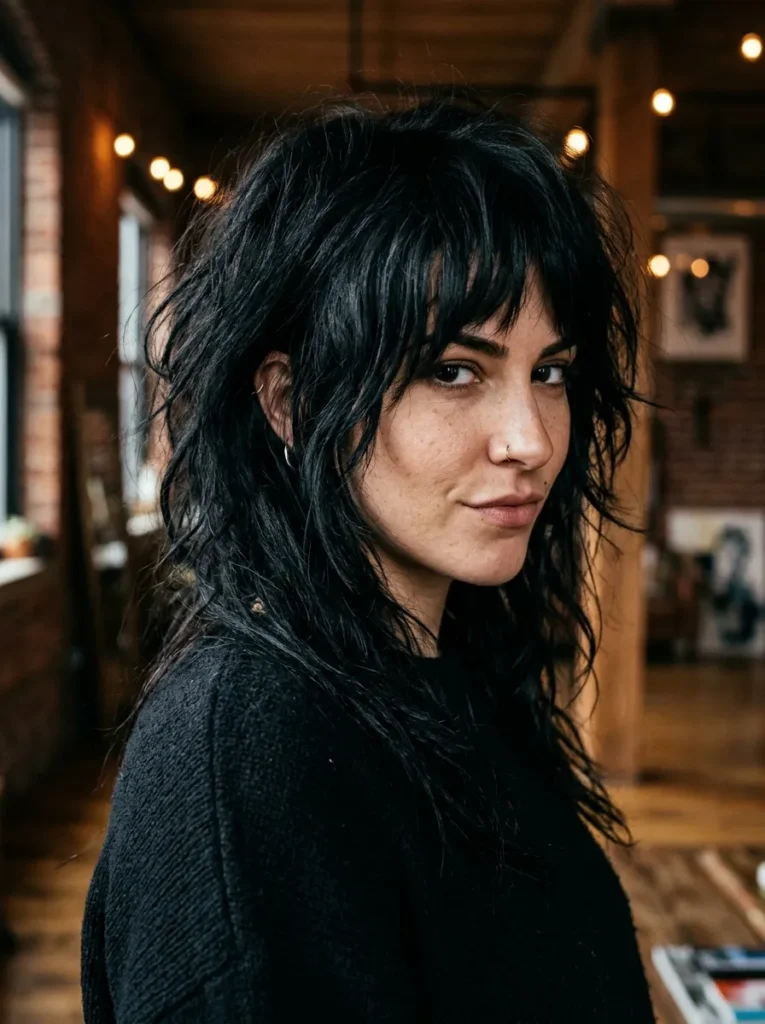 Grunge Black Wolf Cut