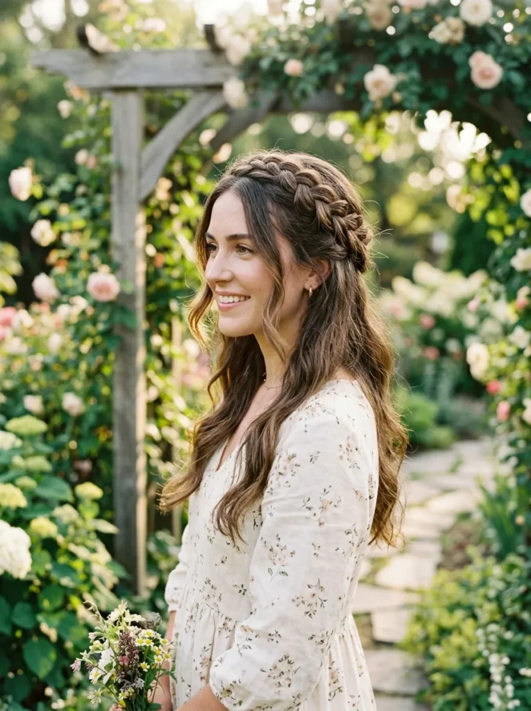 Half-Up Braided Crown