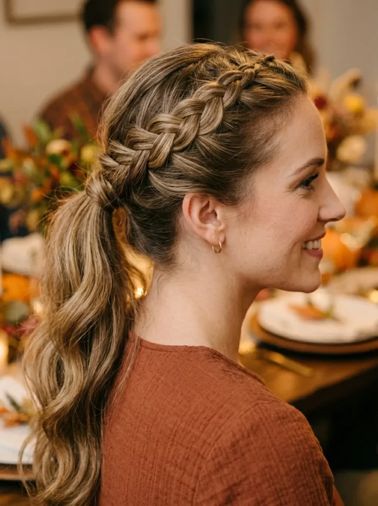 Half Up Braided Ponytail