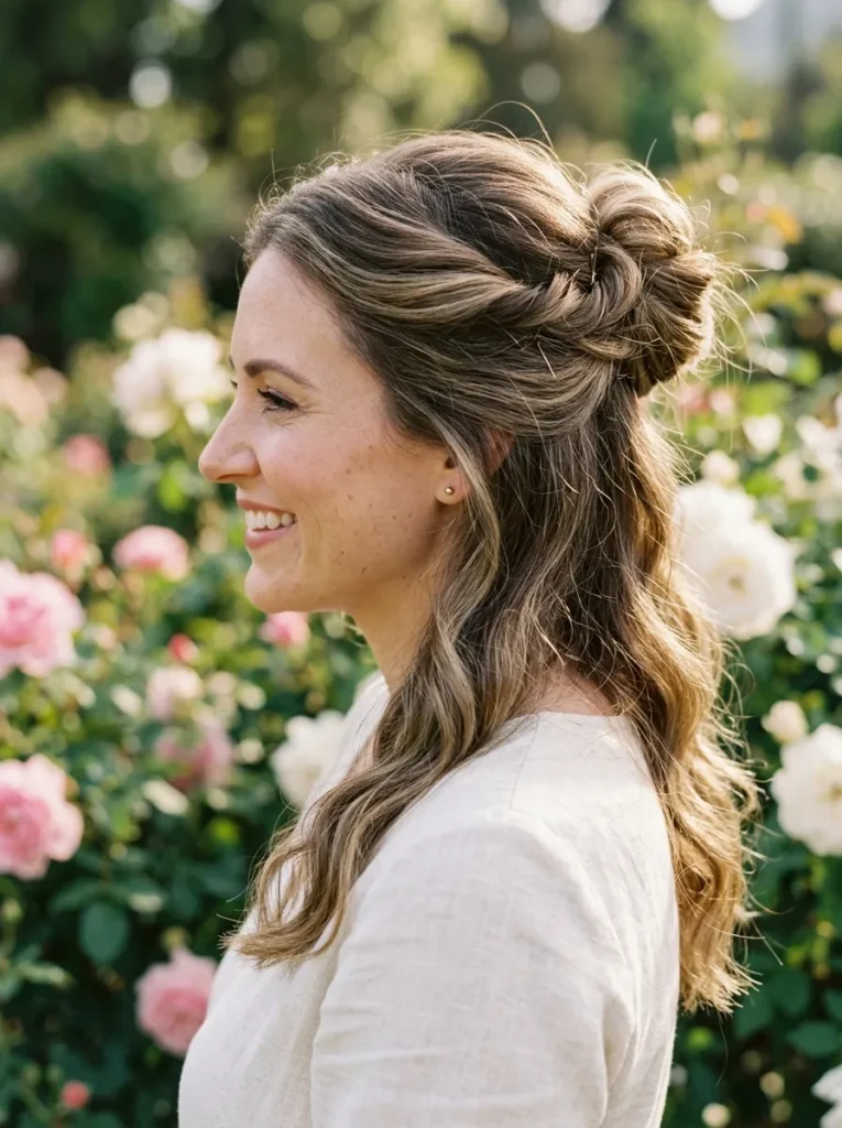 Half Up Bun Twist