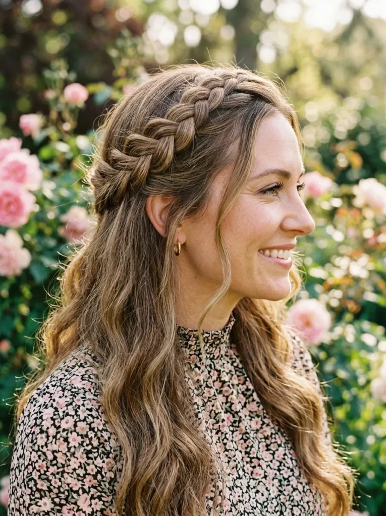 Half Up Crown Braid
