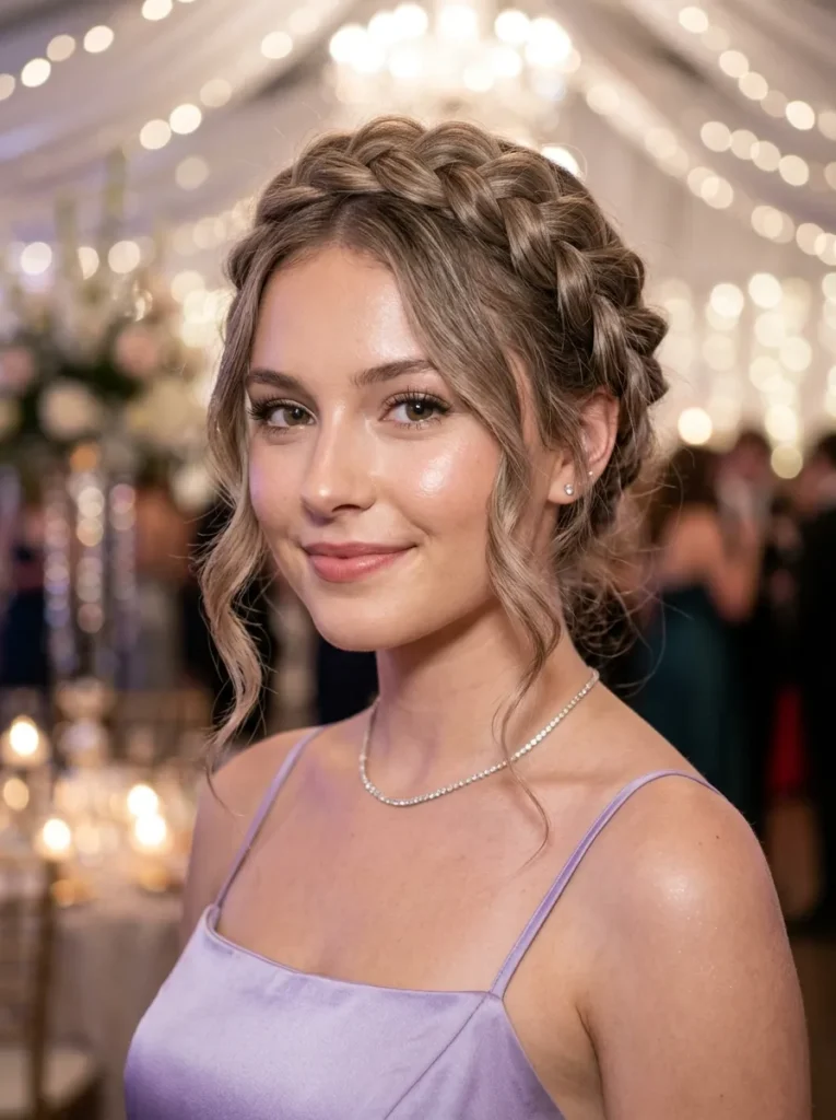 Halo Braid Updo