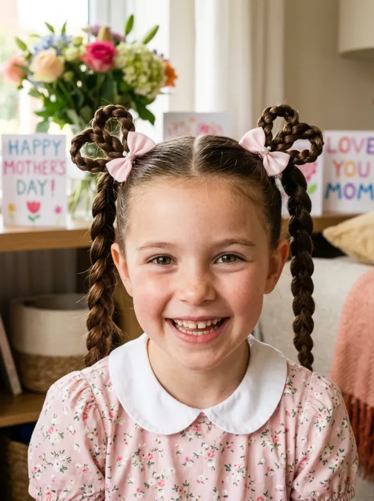 Heart Pigtail Braids