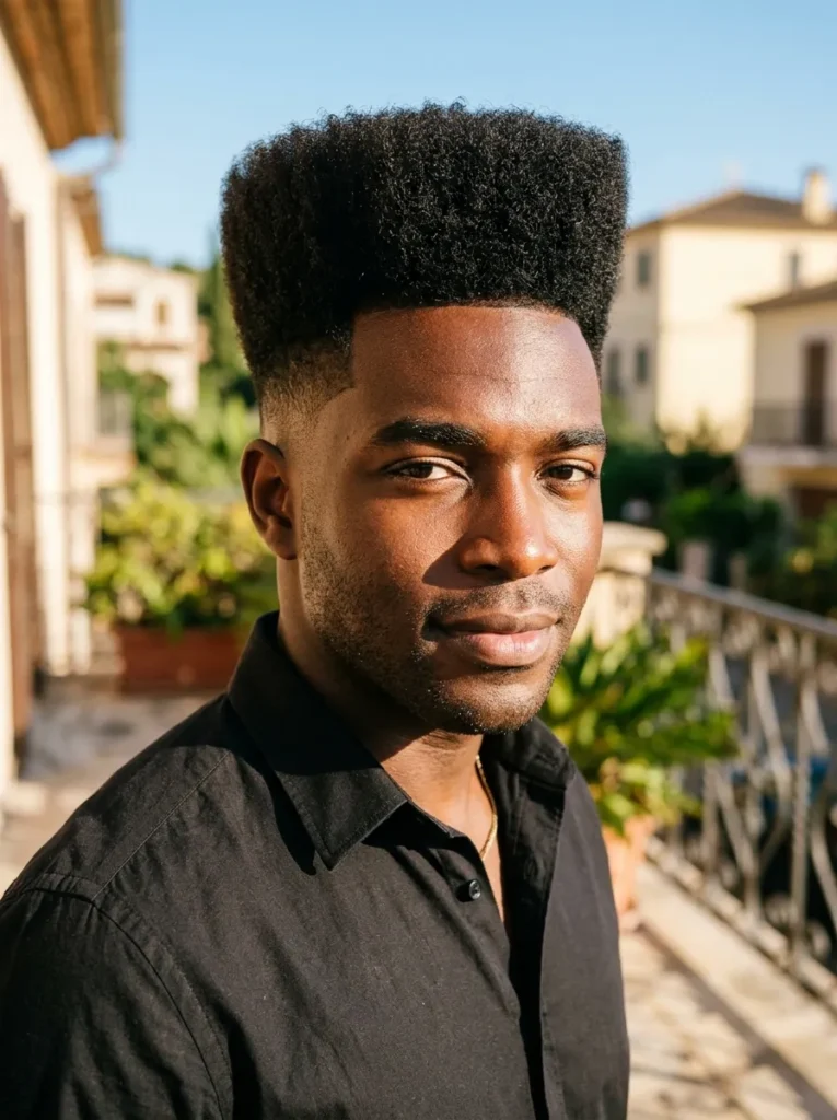 High Top Afro Fade