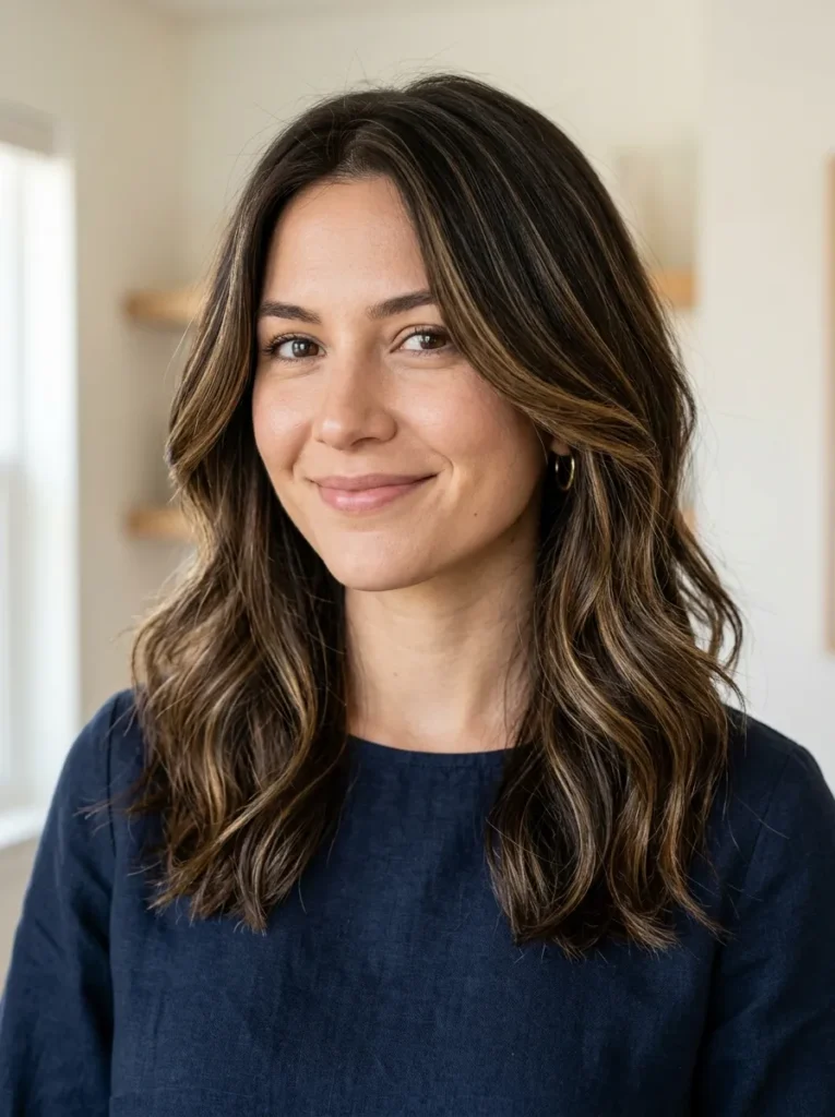 Highlights Dark Brown Hair