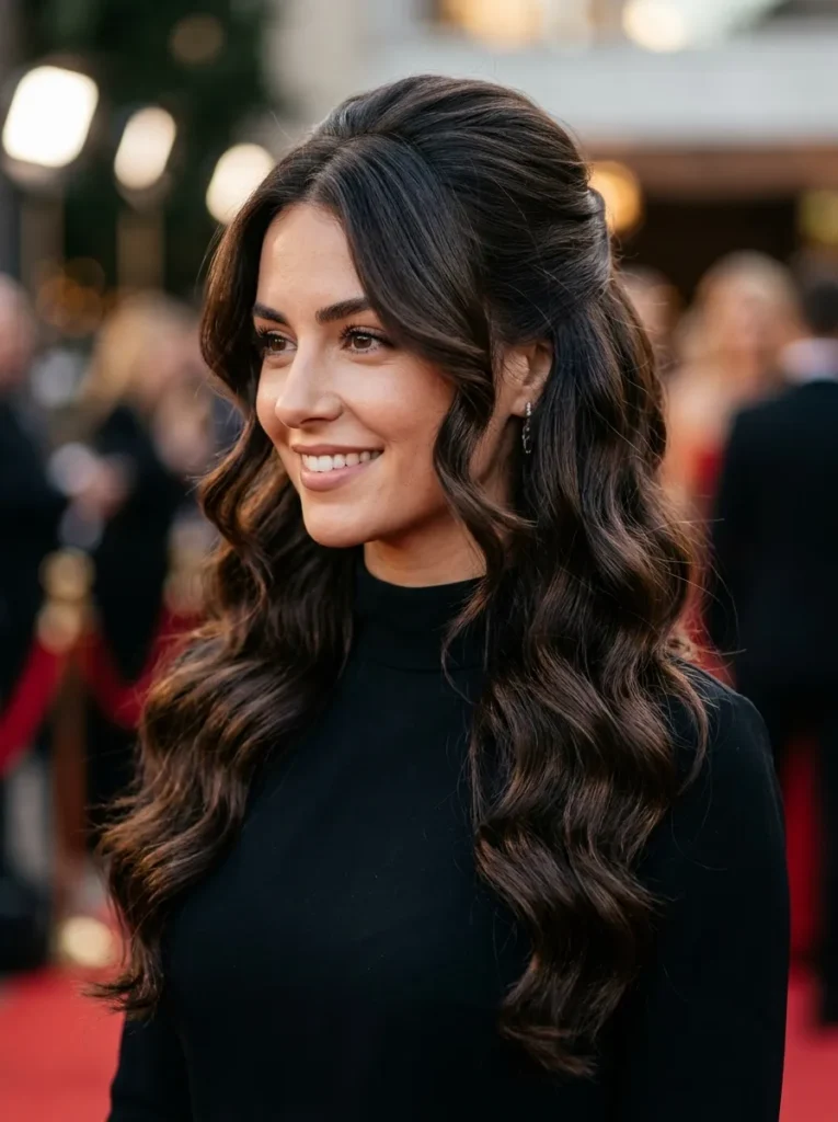 Hollywood Waves Half Up