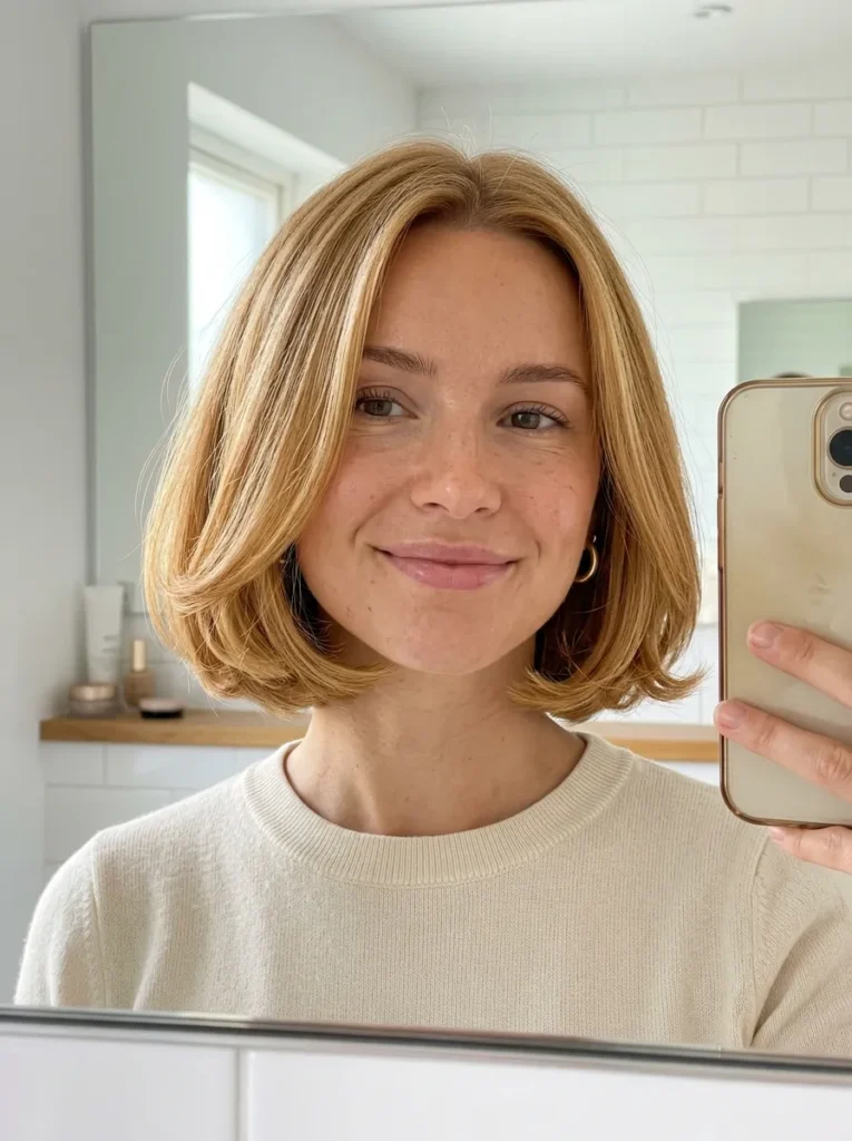 Honey Blonde Hair Bob