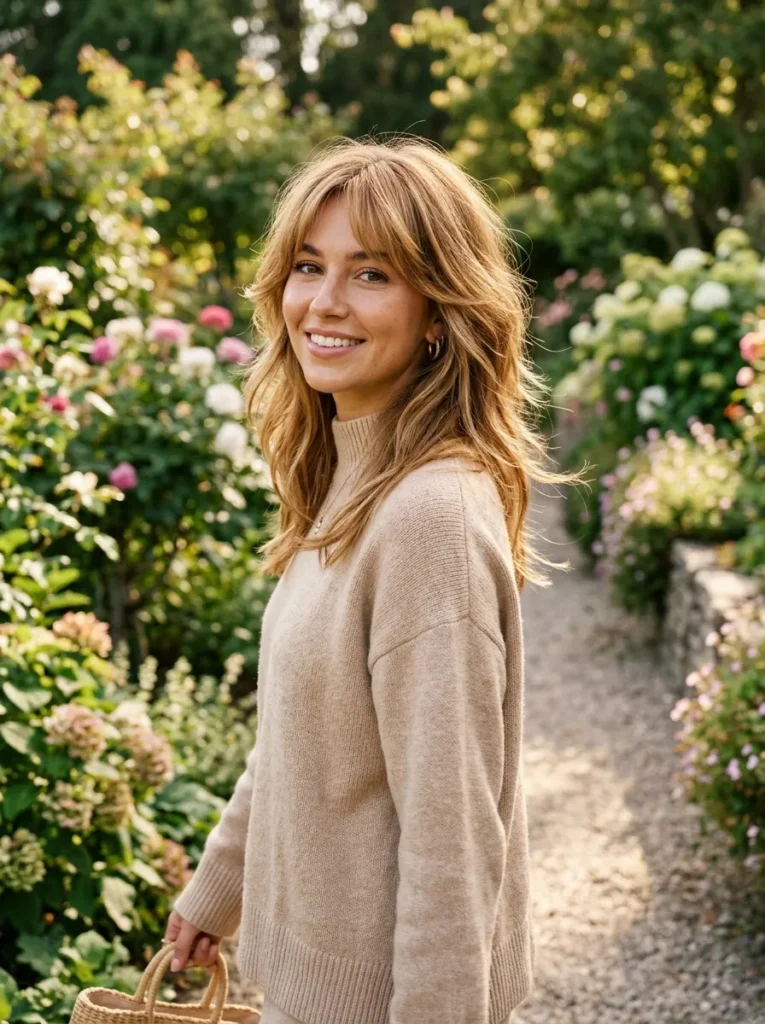 Honey Blonde Wolf Cut