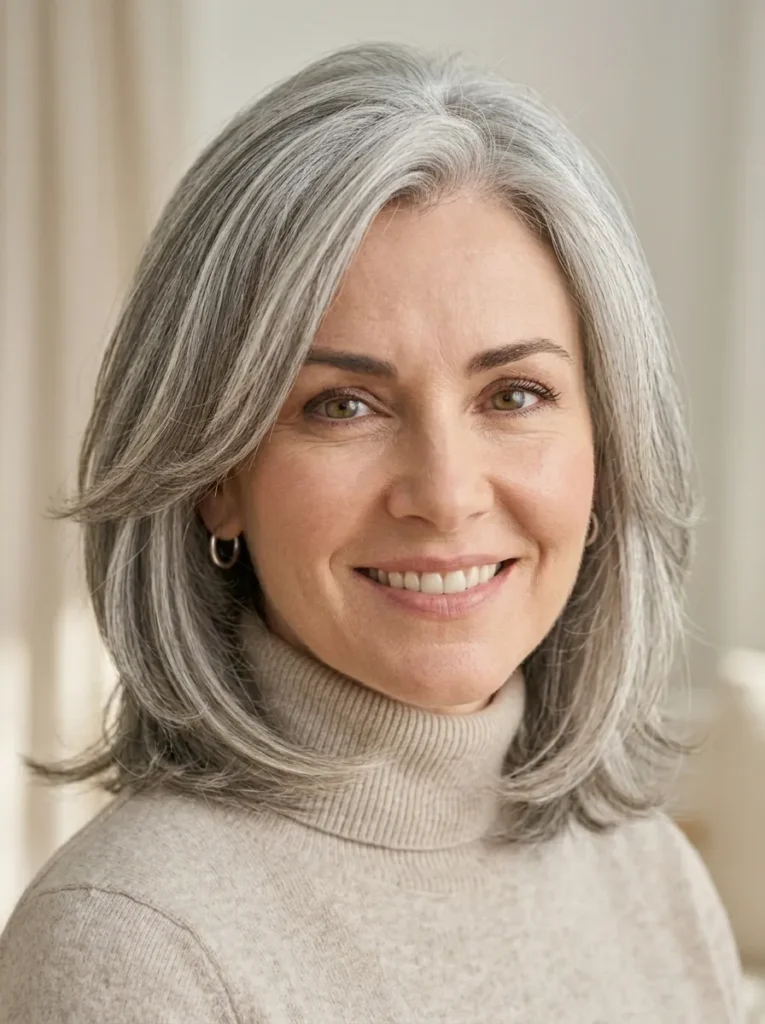 Layered Grey Bob
