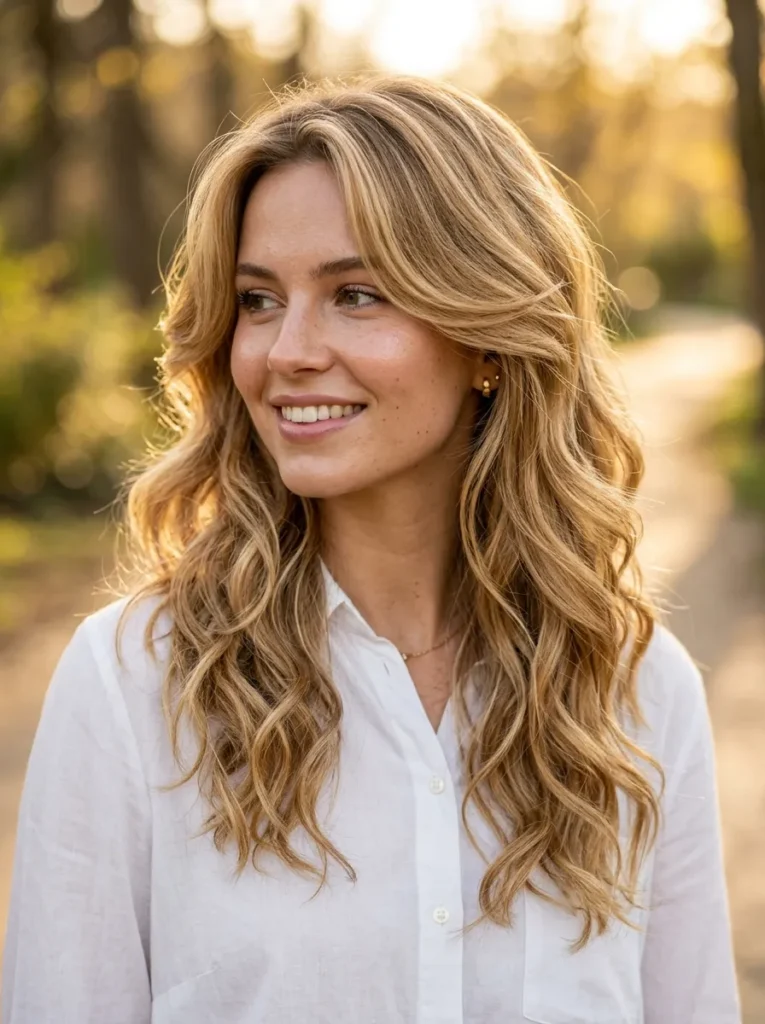 Layered Honey Blonde Waves