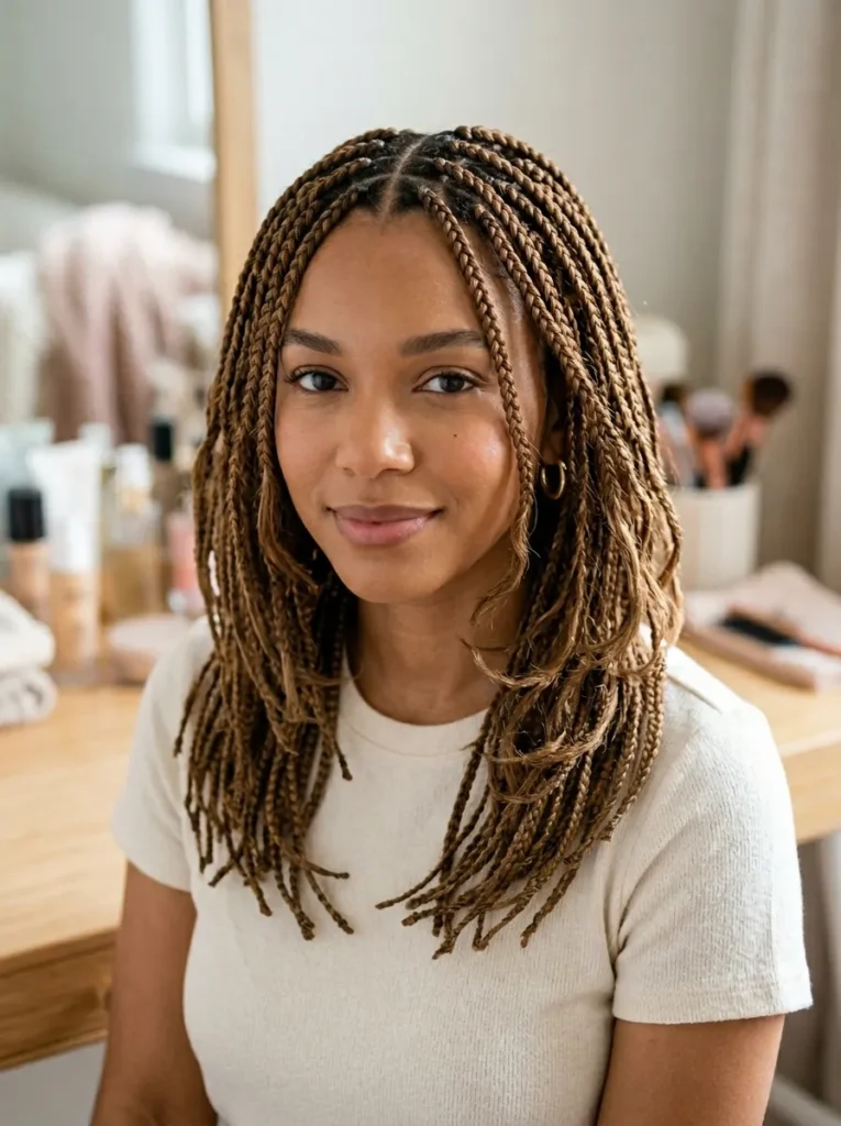 Layered Knotless Braids