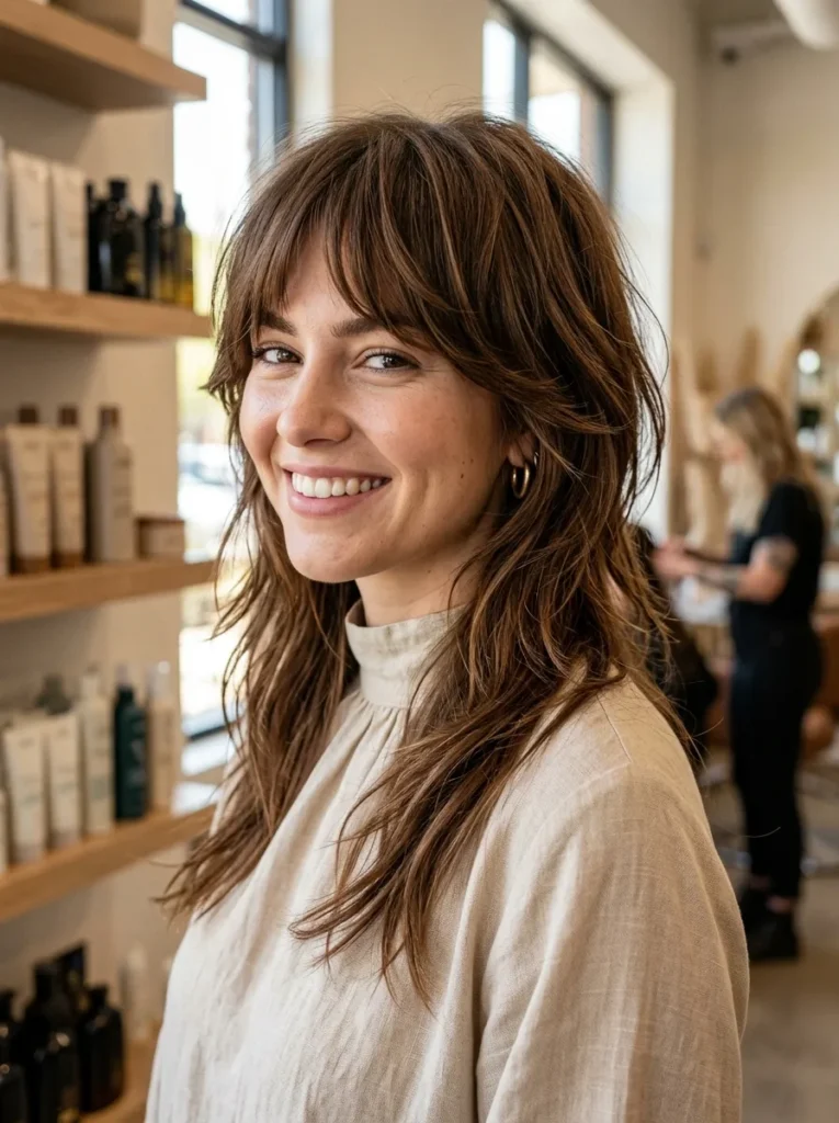 Layered Mullet Wolf Cut