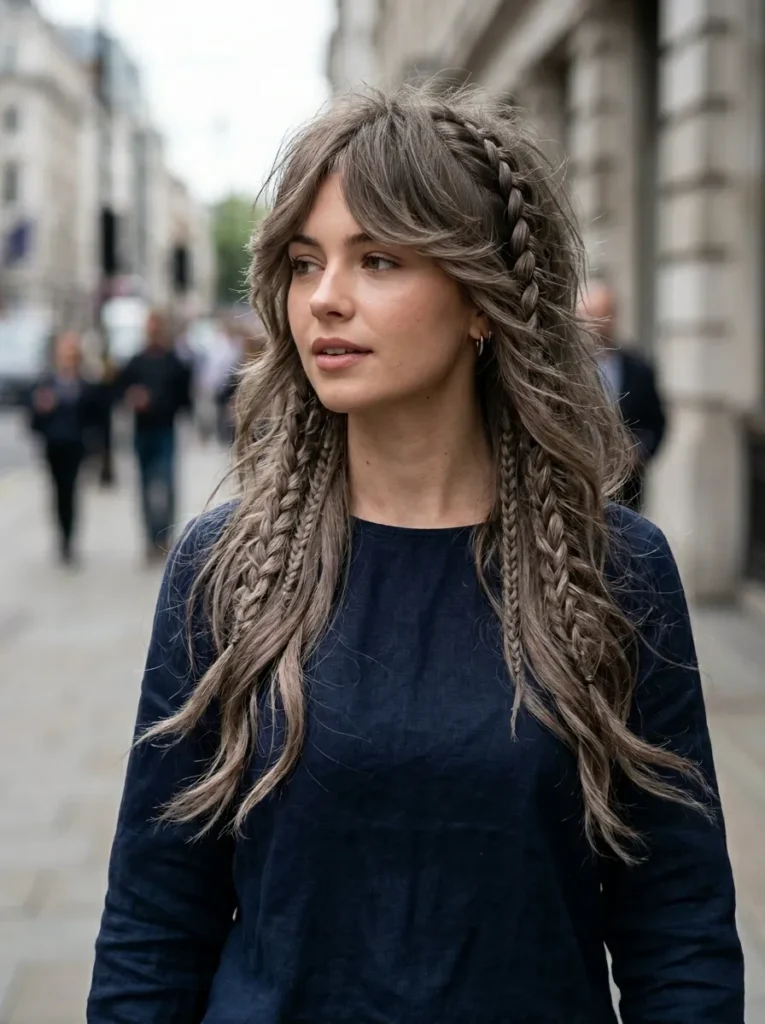 Long Wolf Cut Braids