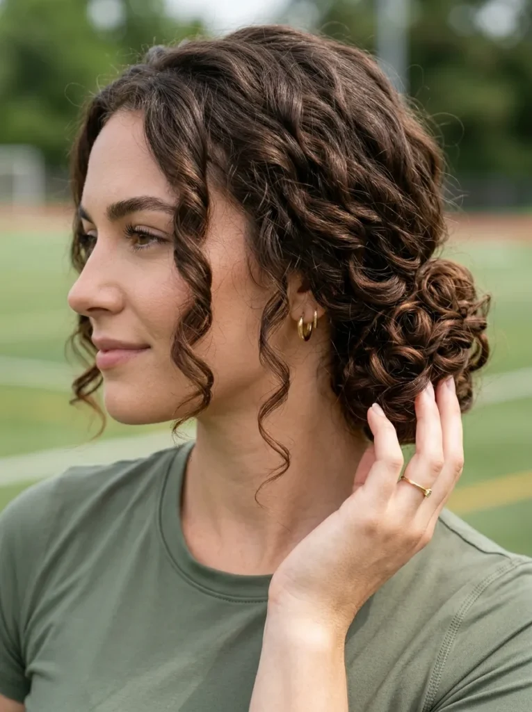 Low Curly Chignon