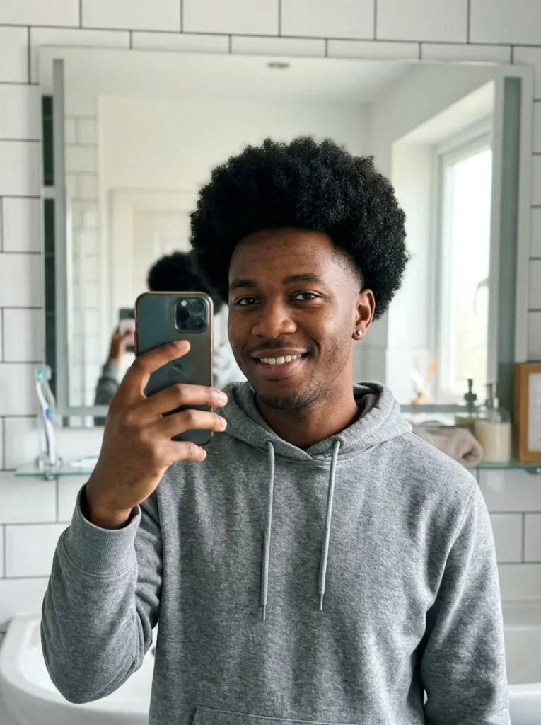 Low Taper Afro Fade