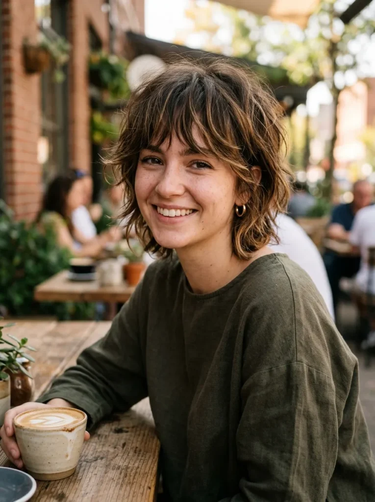 Messy Bangs Wolf Cut