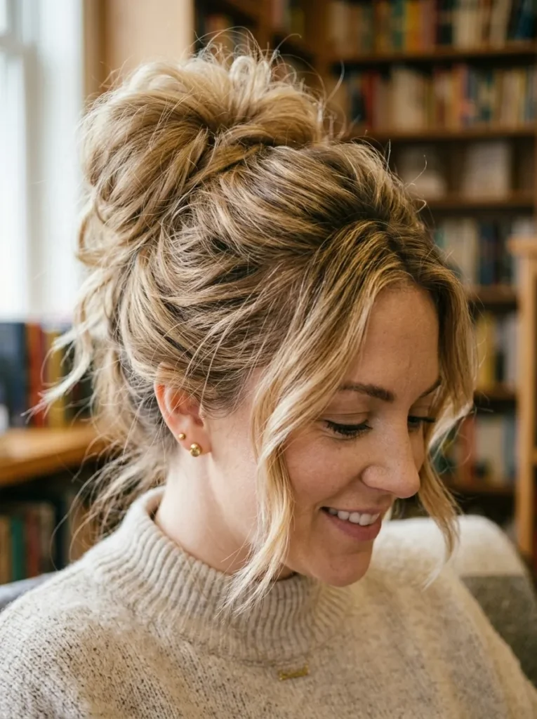 Messy Blonde Updo