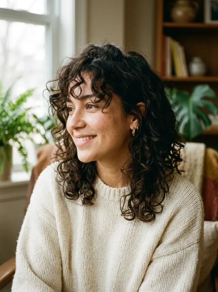 Messy Face Framing Curls