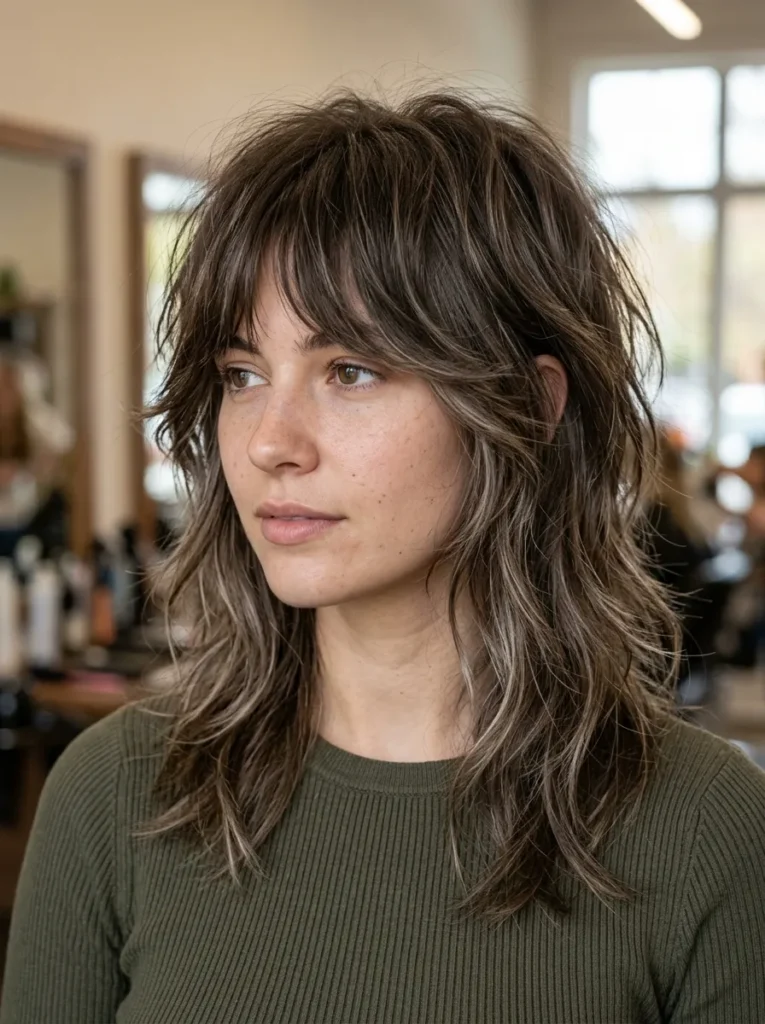 Messy Feathered Wolf Cut