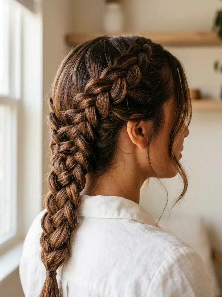 Mocha Brown Hair Color Braid