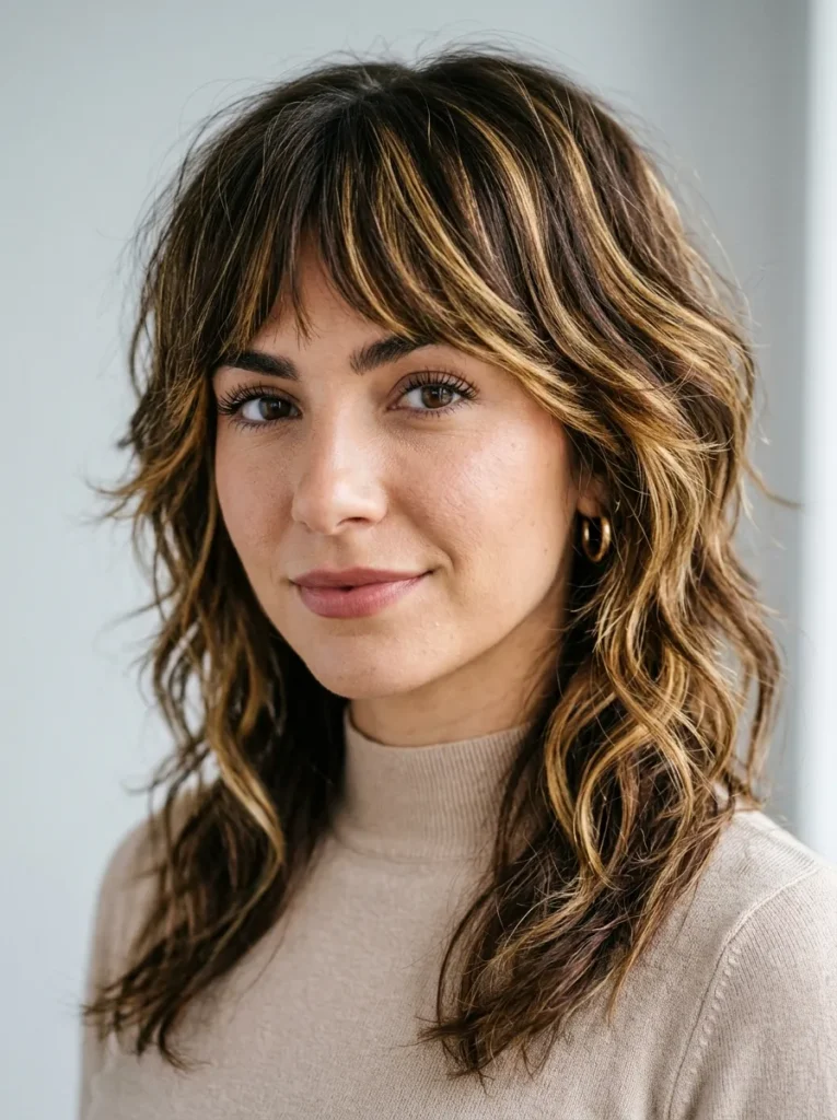 Modern Wolf Cut with Highlights