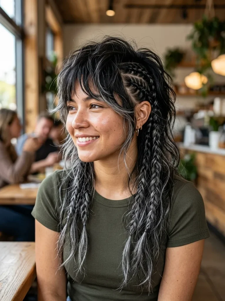 Mullet Inspired Wolf Cut Braids
