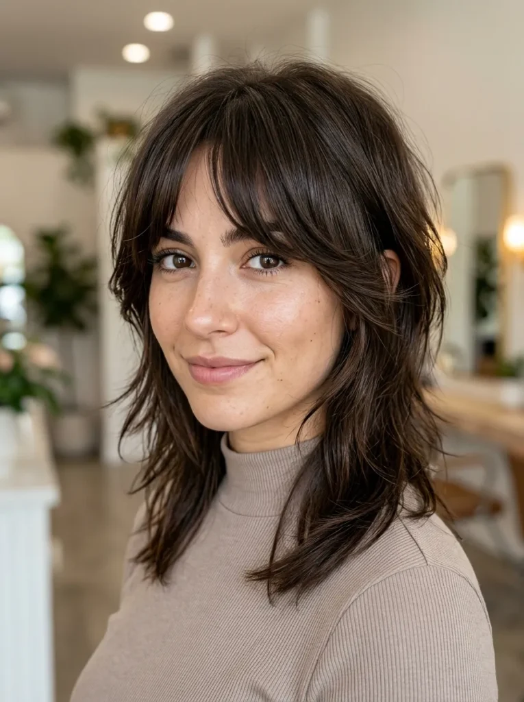 Mullet Wolf Cut with Fringe