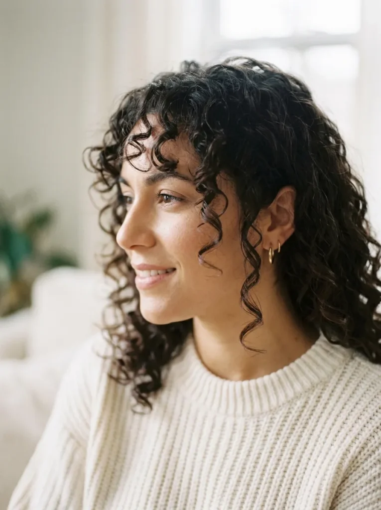 Natural Face Framing Curls