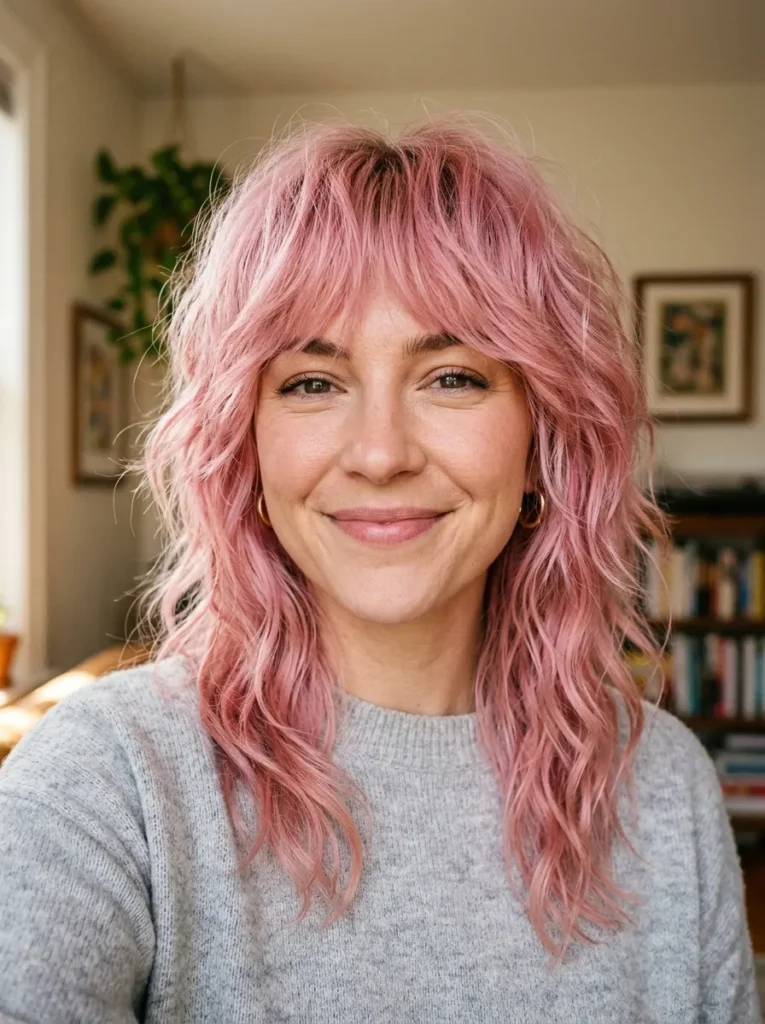 Natural Pink Wolf Cut
