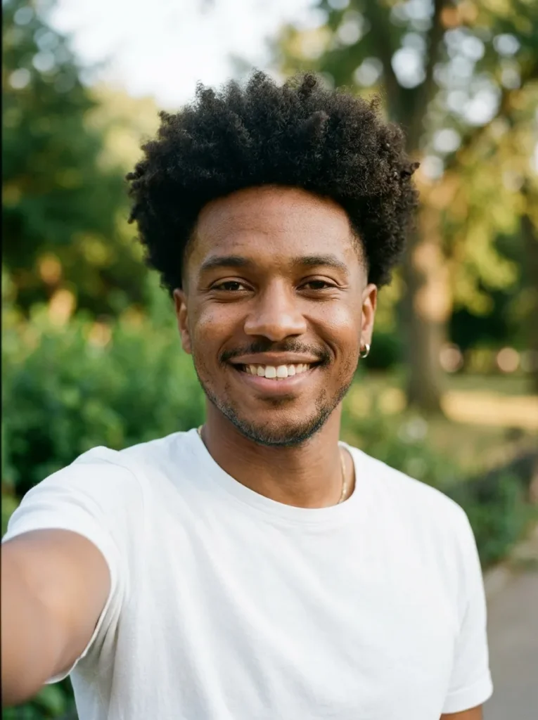 Natural Taper Afro Fade