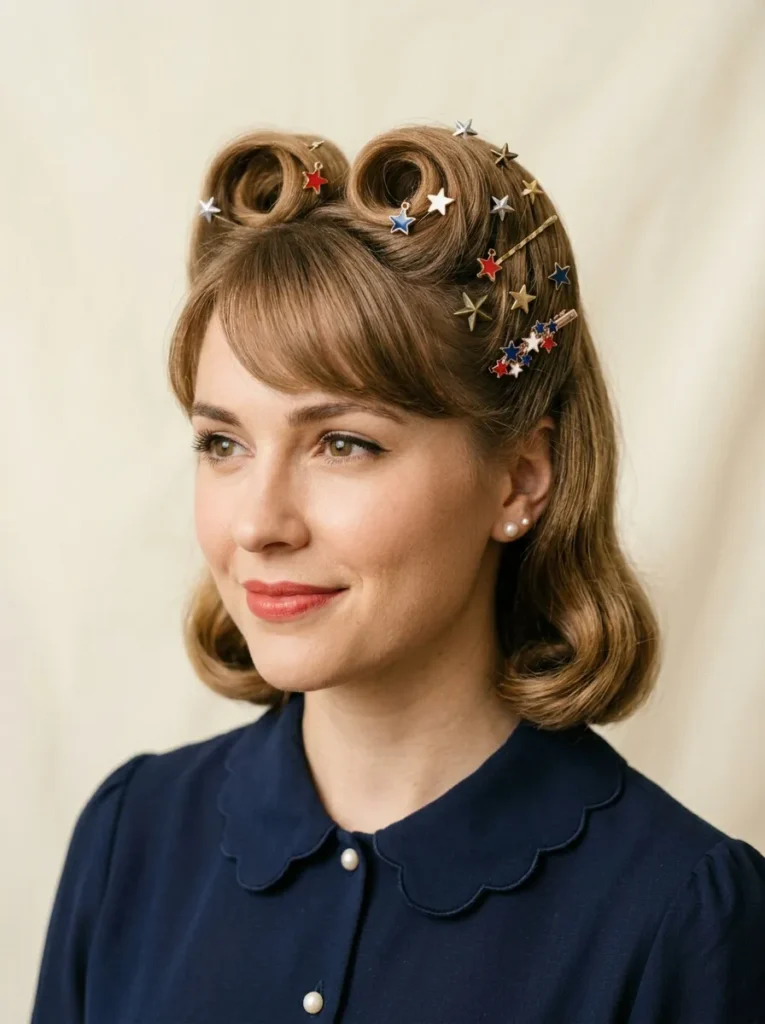 Patriotic Pin-Up Waves