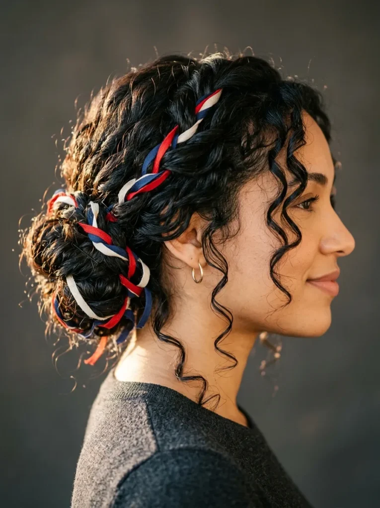 Patriotic Twisted Updo