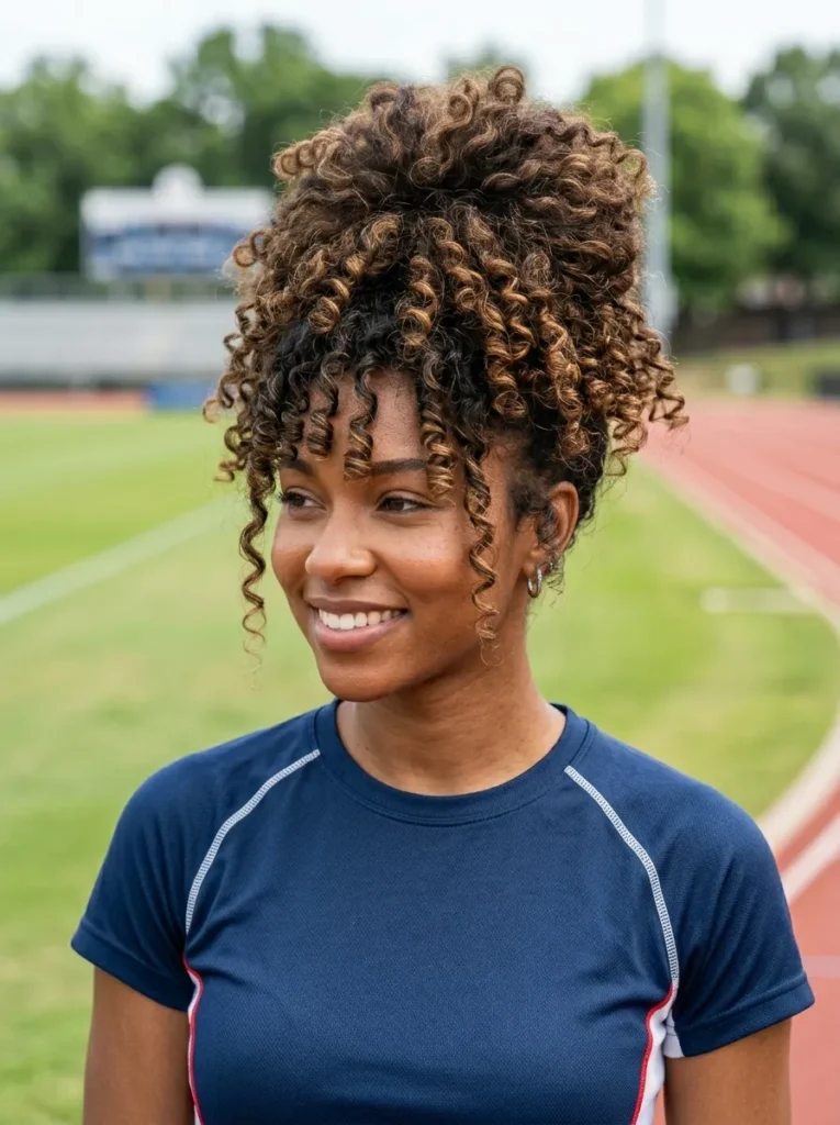 Pineapple Curly Updo