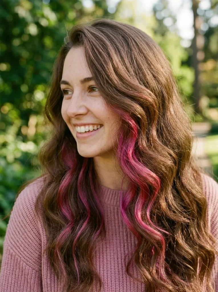 Pink Peekaboo Streaks
