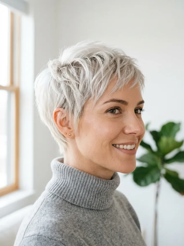Platinum Pixie Cut