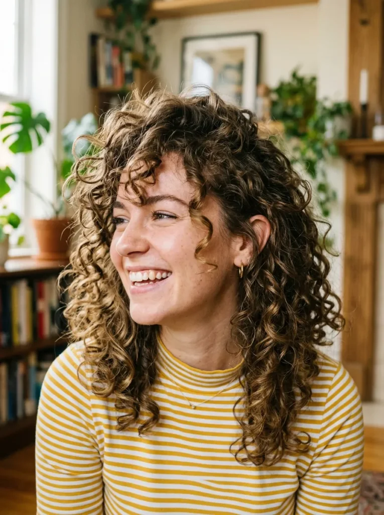 Playful Face Framing Curls
