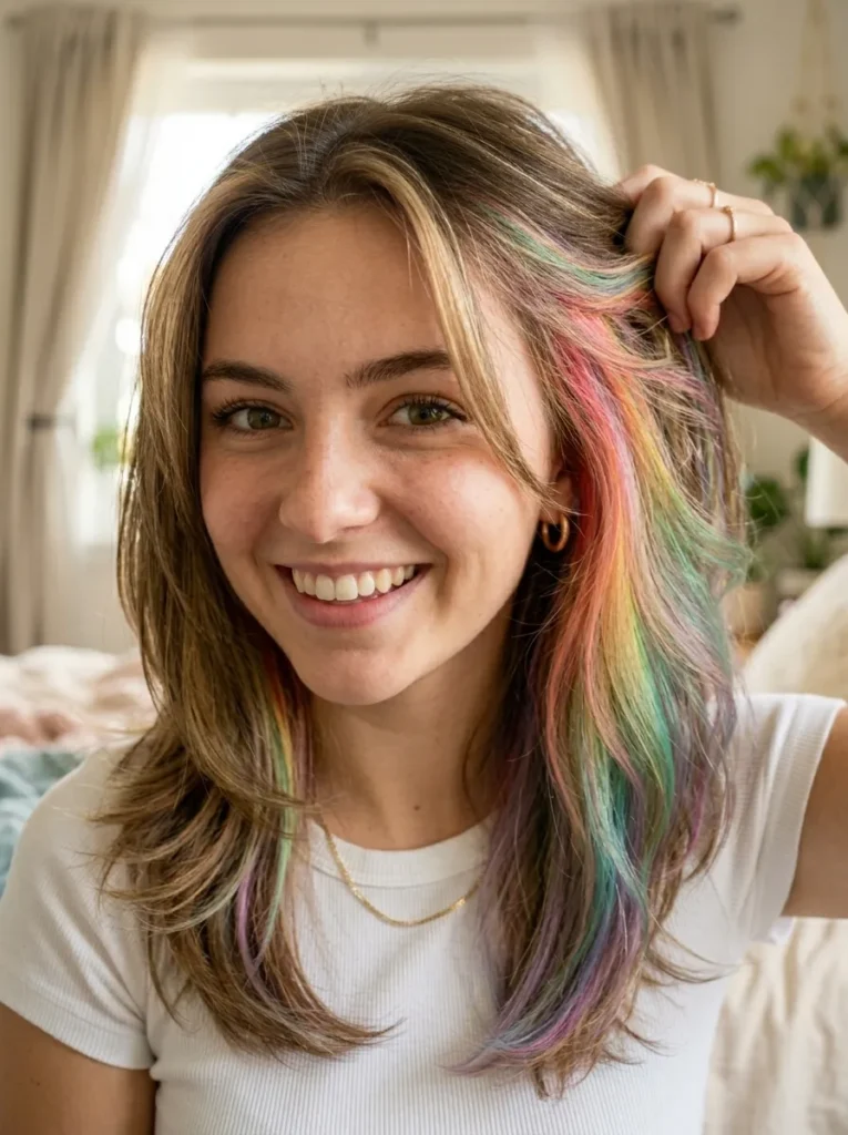 Rainbow Peekaboo Highlights