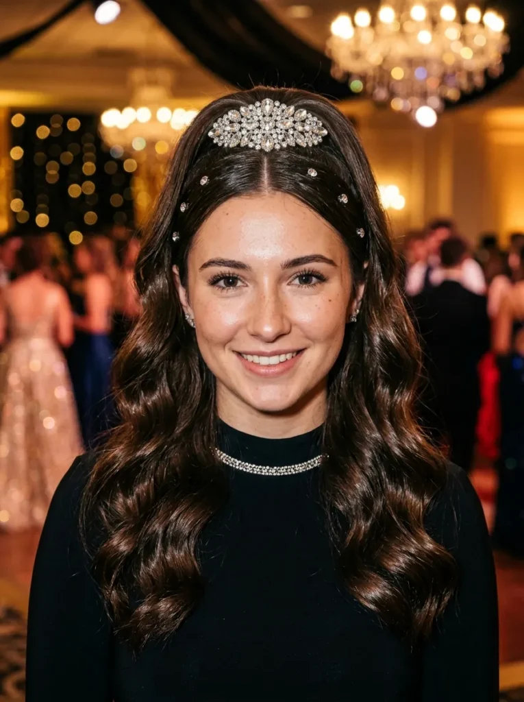 Rhinestone Clip Half Up