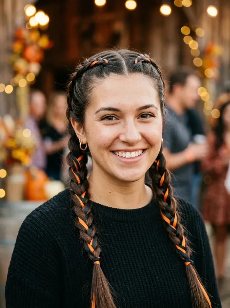 Ribbon Dutch Braids