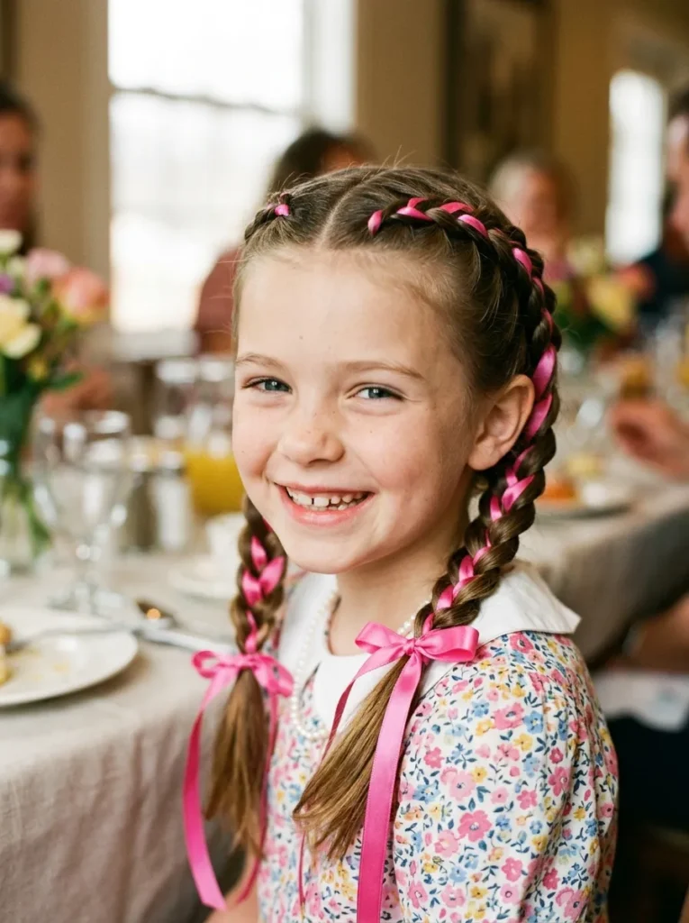 Ribbon French Braids